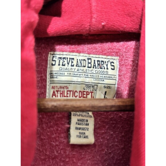 Vintage Steve & Barry’s USA Flag Red Hoodie Pullover Sweatshirt Mens XL - Picture 3 of 5